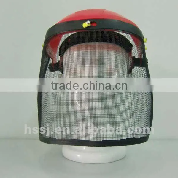 2016 protective headgear with wire mesh face shield face protection helmet face mask