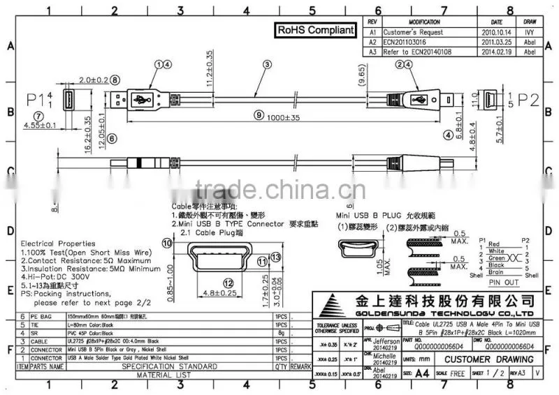 Taiwan OEM ODM Custom Assembly Cable