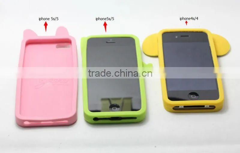 silicone lovely cartoon animal case for samsung galaxy s5 ,romane forest series