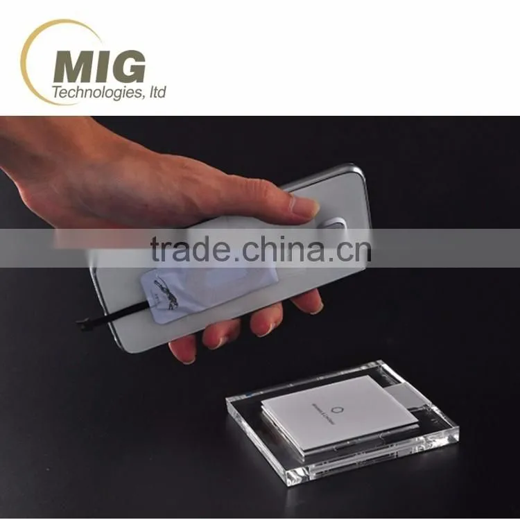 2016 NEW square transparent wireless charger DC5V for sony xperia z4 charger for sony z4
