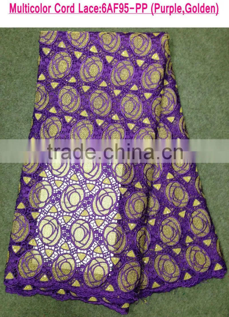 Latest cord lace popular african lady suit fabric beaded lace for evening dress