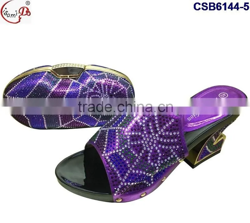 CSB6144 2016 The top latest fashion woman italy style high heel sandal shoes with bags