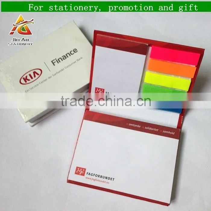 foldable hardcover sticky note pad with colorful PET sticky note