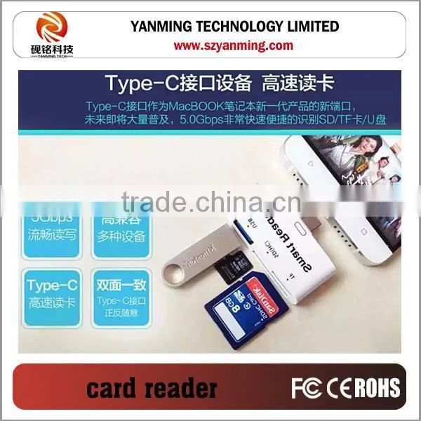 USB3.1 Type c card reader for TF SD Card Reader Adapter