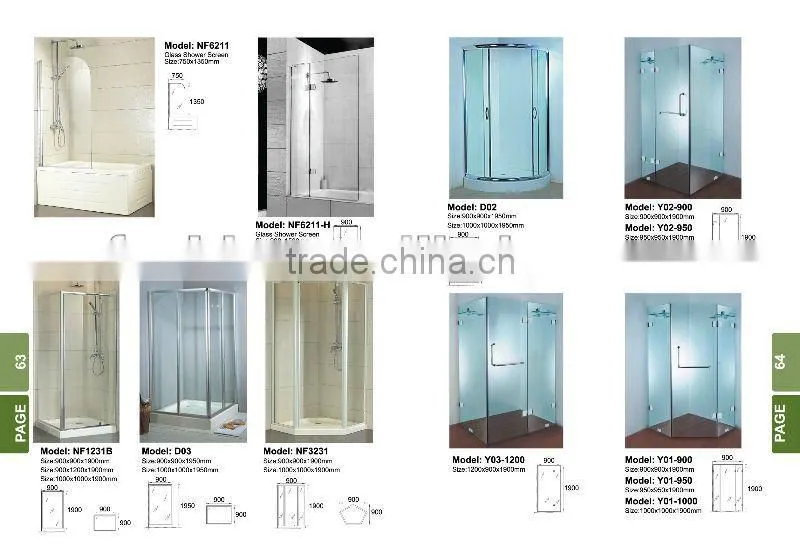 glass Shower room with australia standard