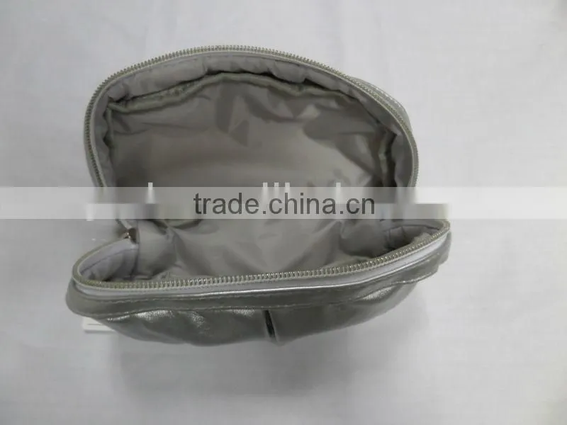 silver pvc cosmetic bags with zipper 2015