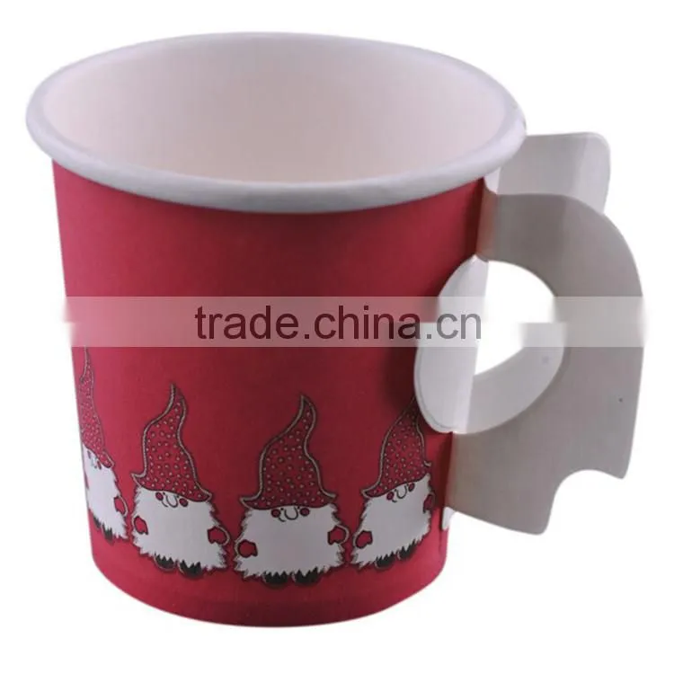 9OZ special printed customized handle paper coffee cup