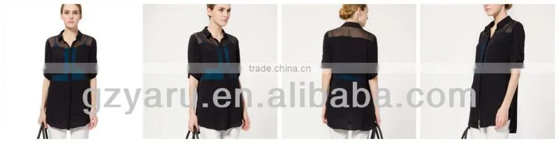 Mulberry silk flower fashion loose two single blouse