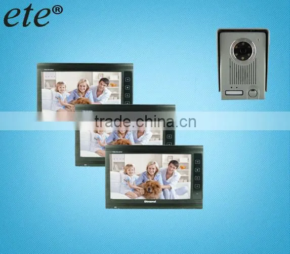 9 inch 4 wired waterproof ccd camera multi apartment commax video intercom system