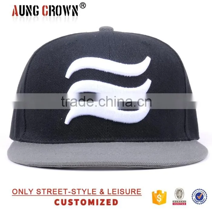 Fashion hip-hop custom made 3d embroidered snapback cap hat