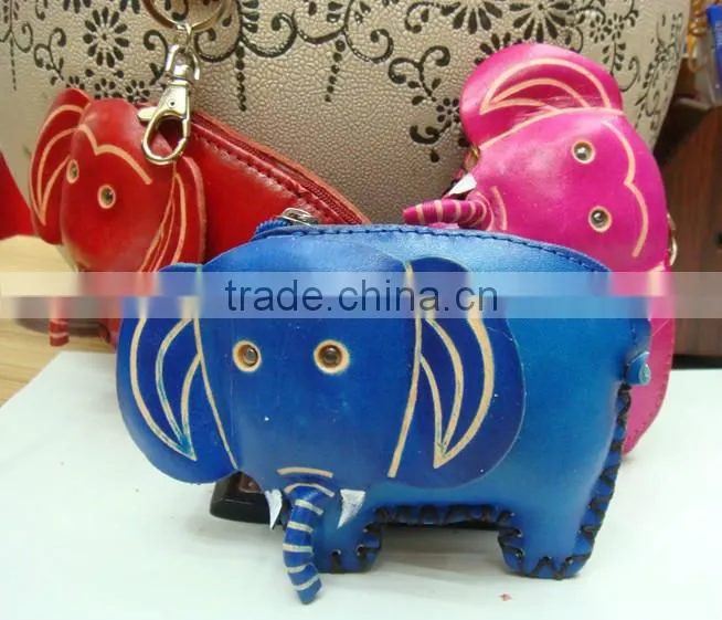 Wholesale Animal Shaped Leather Coin Purse Cow Face Genuine Leather Coin Purse