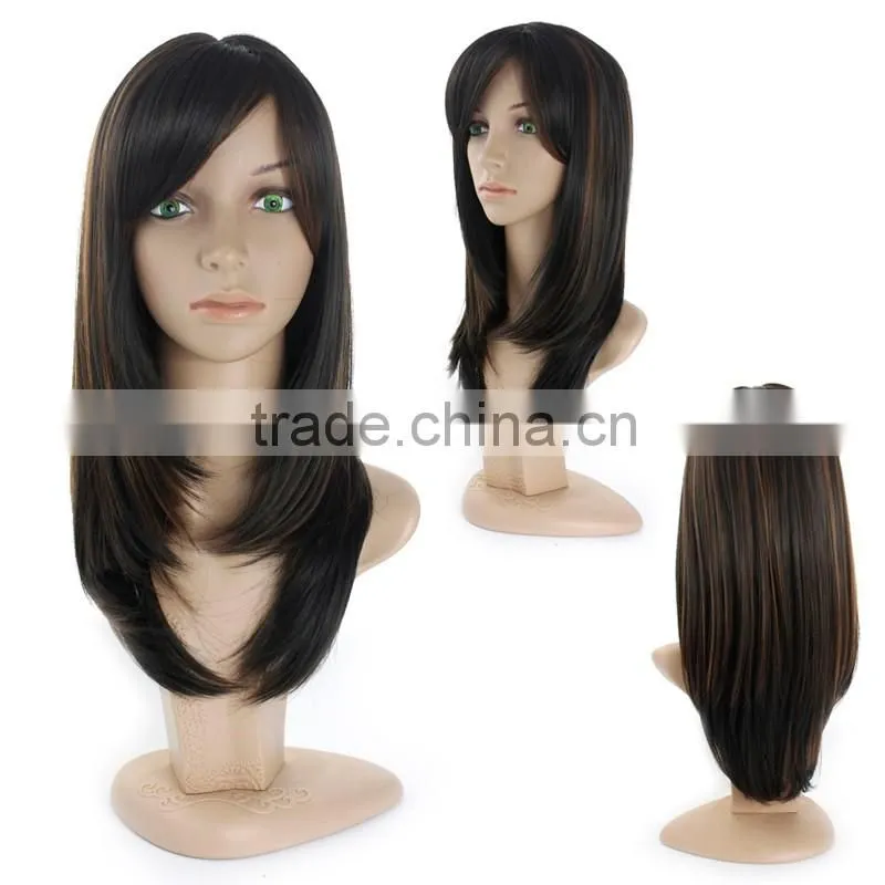 Long Wavy Hair Wigs Cheap Synthetic ombre two tone Cospaly Party Wigs