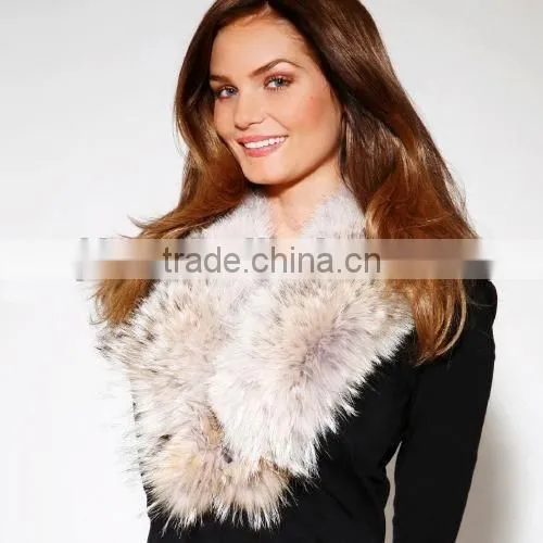 Winter warm hot sale big Raccoon Fur Collar Customized Plump Raccoon Fur Shawl Collar