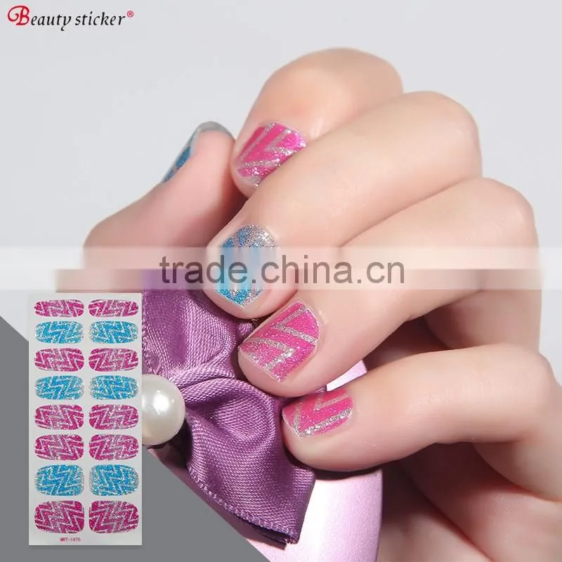 Wholesales Custom Glitter Full Nail Art Sticker
