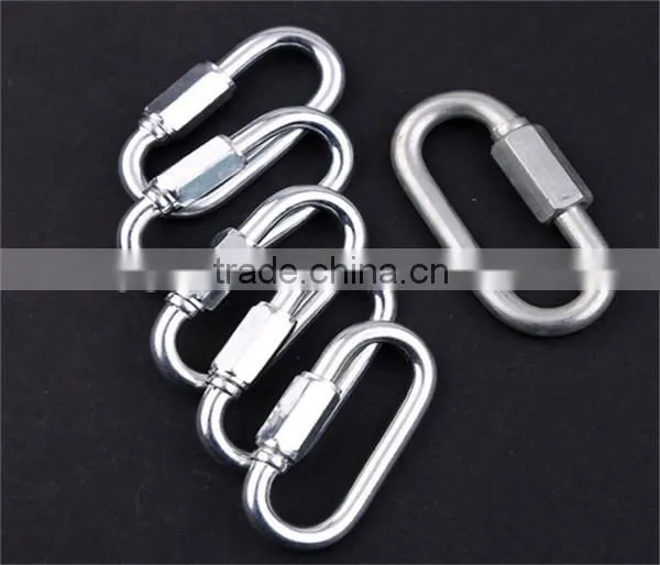 18KN Outdoor Safety Buckle Clasp O-Shape Stainless Steel Screw Gate Climbing Button Carabiner Camping Hiking Safety Hook Gear
