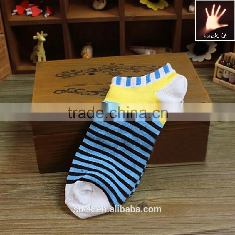 Mens Boy Multi-Color Breathable High Ankle Warm Striped Stitched Dress Socks