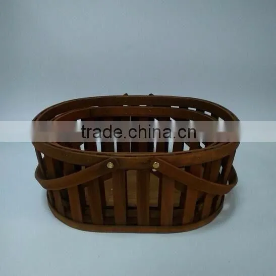 Closet floor basket with stiff swing handles