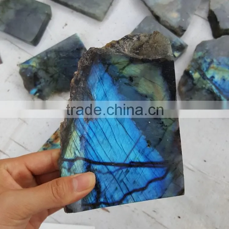 Blue Flashy Labradorite Stones Slice for Sale