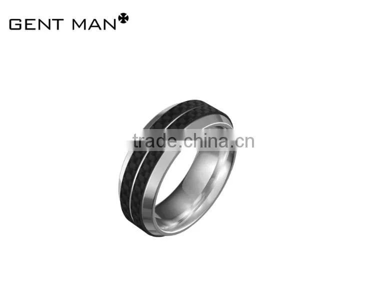 2016 Hot selling 8mm rings wedding rings band carbon fiber titanium ring engagement ring