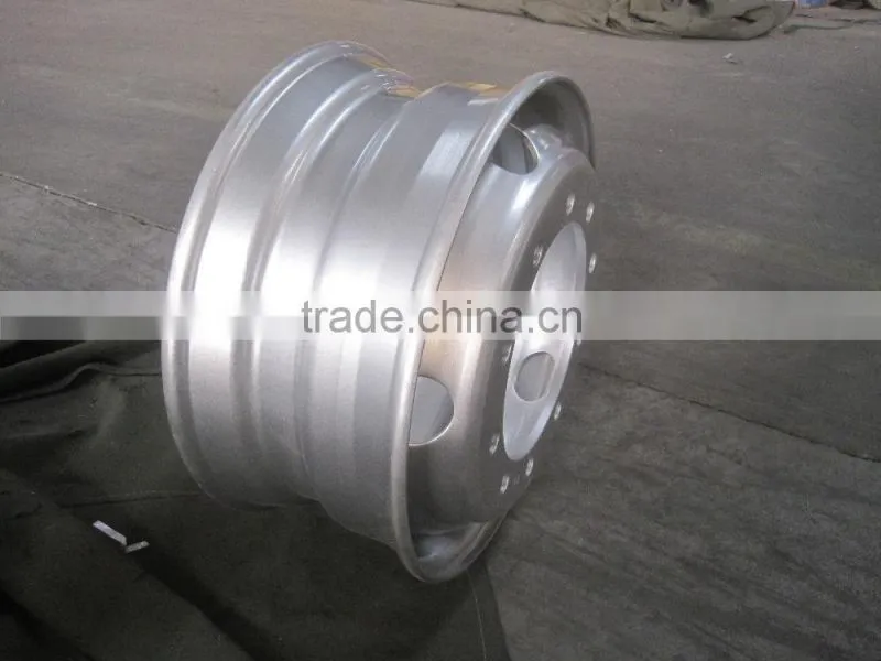 Steel wheel for STR 22.5x9.00 with 10 bolt holes and 5 air holes