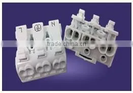 push in and press wire connector with plastic box