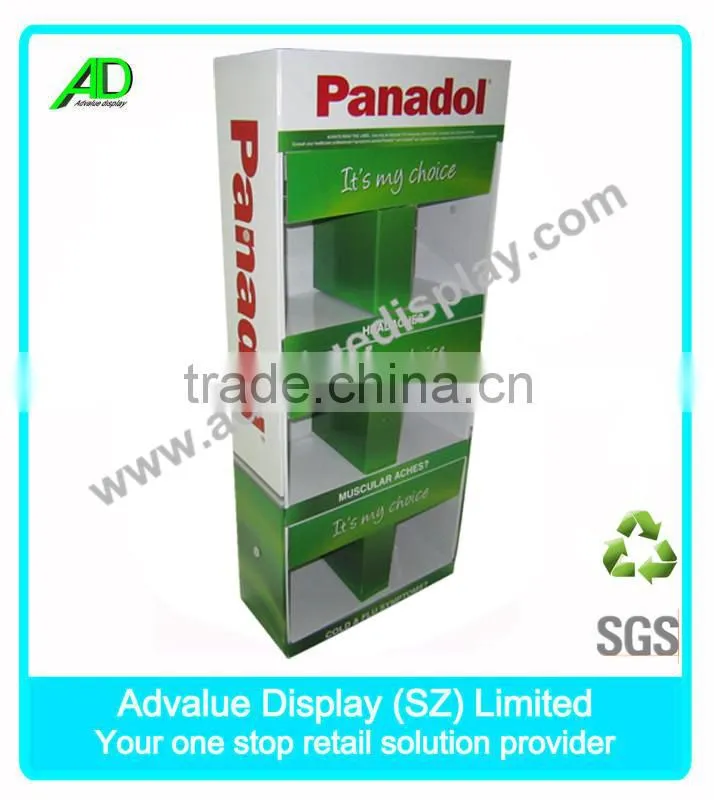 Fashion attractive cardboard wall mount display stand