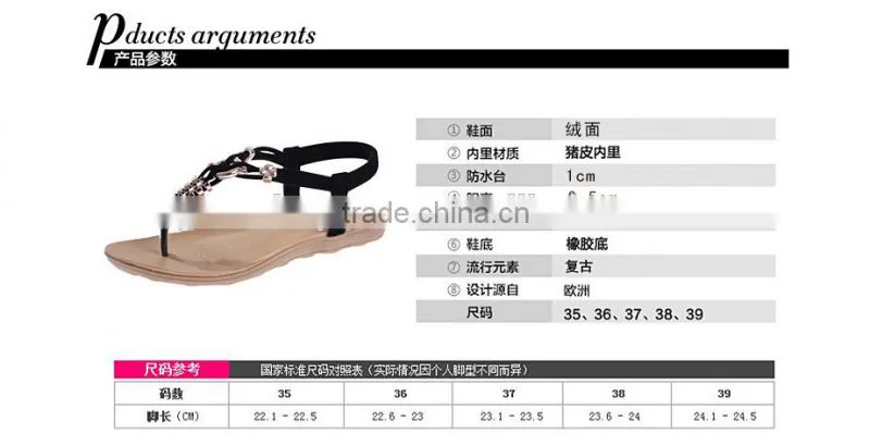 2015 Women Flat Sandals Women's Thong Sandals New Personality Rhinestone Pinch Flat Beading Sandals Bohemia Beach Sandals