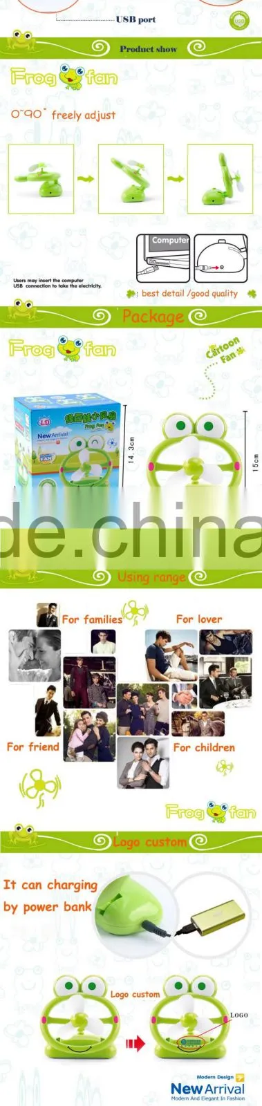 Summer toys 2016 portable qt usb fan with water spray