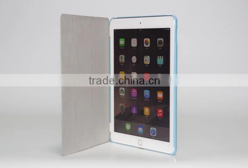 Factory Outlet Patent Item 360 Rotation handheld PC back case PU Smart front flip cover for iPad air 2