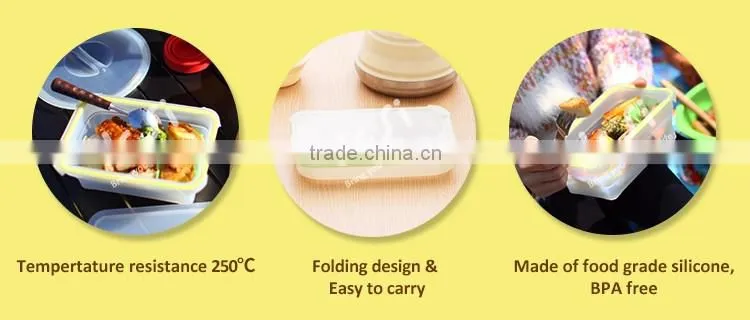 Office BPA Free Silicone Food Packaging Containers