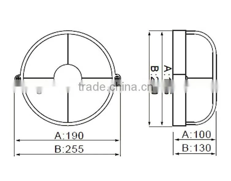 IP44 Bulkhead Watertight Lighting Fixtures 100w GLT-D306