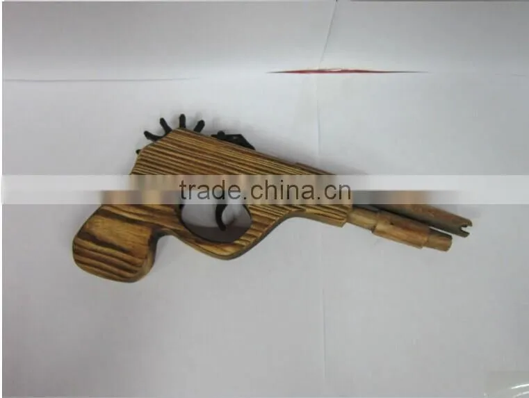 handmade rubber band gun handmade cool and simple wooden gun like real