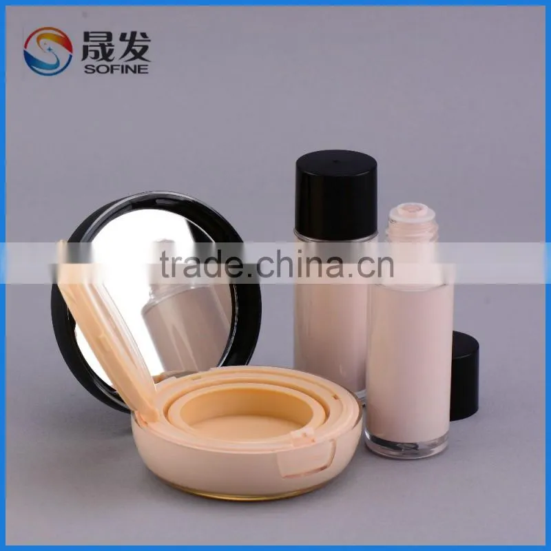 Fashion Korea brand makeup compact powder packaging air cushion BB Cream Case with mirror