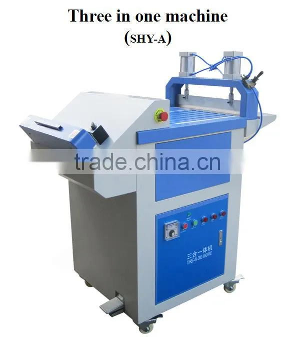 3 in 1 creasing trimming and hot pressing machine