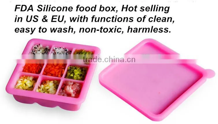 High Quality Custom Silicone Ice Cube Tray with Lid, Personalized Ice Cube Tray Moulds