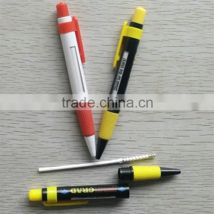 China low price products solid color clip and plunger 2016 New product windows pen