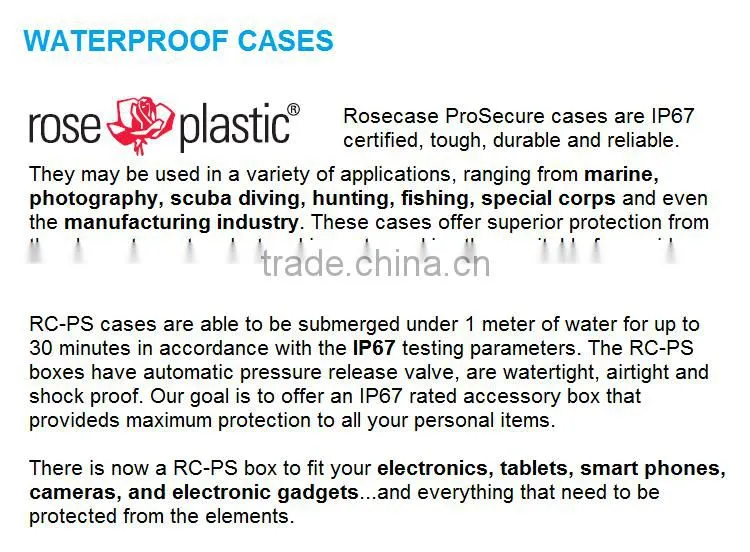 Hard handheld precision instrument case box with IP67 waterproof RC-PS 180