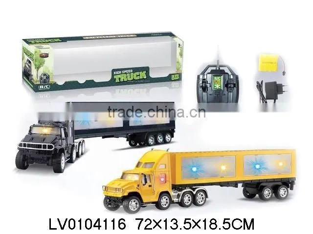 4CH radio control tractor trailer trucks with light