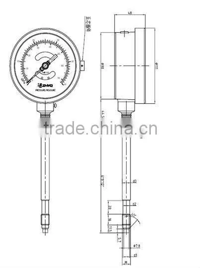 Mv/v signal output melt pressure gauge with CE certificate