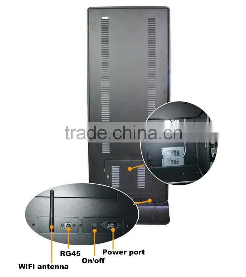 Usb flash drive 1080P floor standingandroid system interactive 46 inch lg tv lcd display panel