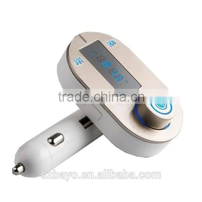 golden bluetooth car fm transmitter for iphone samsung HTC XIAOMI