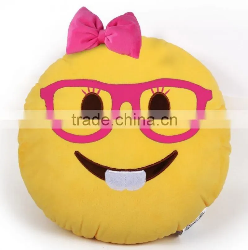 14 inch Emojicon yellow Plush Comfy Throw Pillows