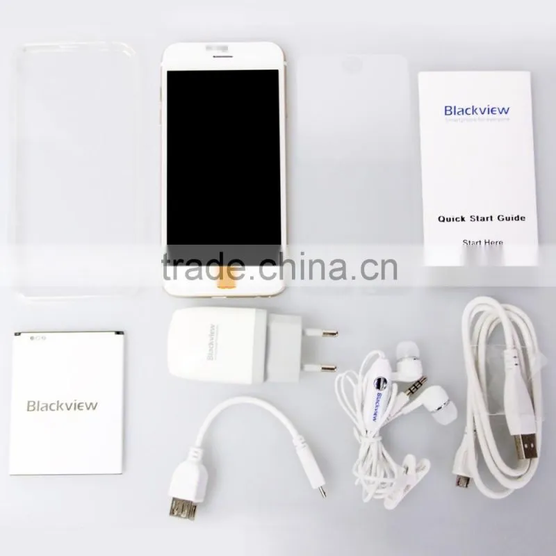 2016 Original Blackview Ultra A6 Mobile Phone MTK6582 Quad Core 1GB RAM 8GB ROM 4.7'' Back Touch 8.0MP camera 2200mAh cell Phone