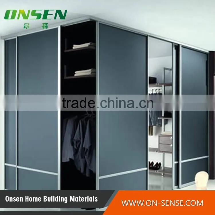 Modern high gloss bedroom sliding door wardrobe