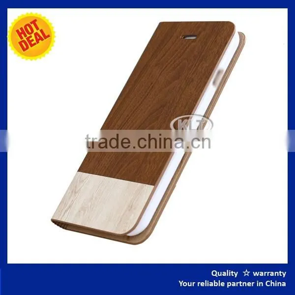 Newest design wooden mobile phone leather case for Asus k004 leather stand case