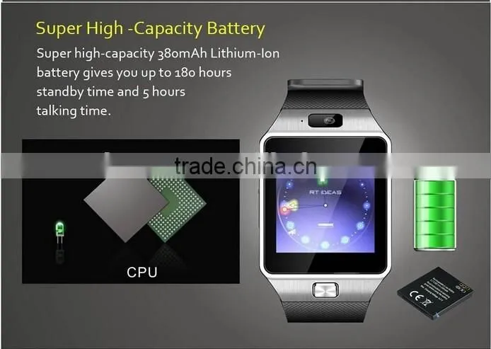 DZ09 bluetooth smart watch for android IOS Samsung Iphone phone support SMI/TF men women sport wristwatch