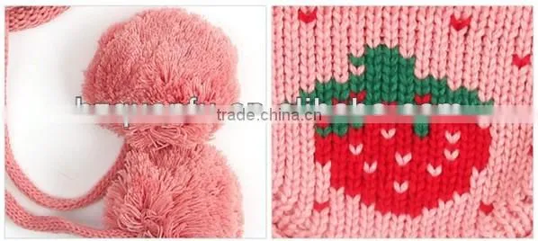 2013 Winter knitting strawberry baby hat