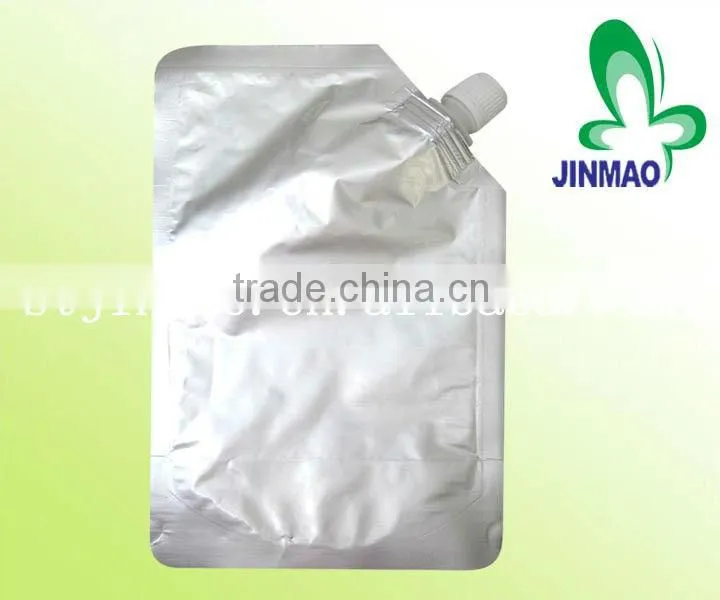 Plastic stand up chocolate sauce pouch with spout