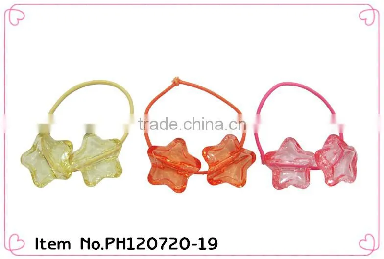 2014 hot sale girls elastic hair ties with button