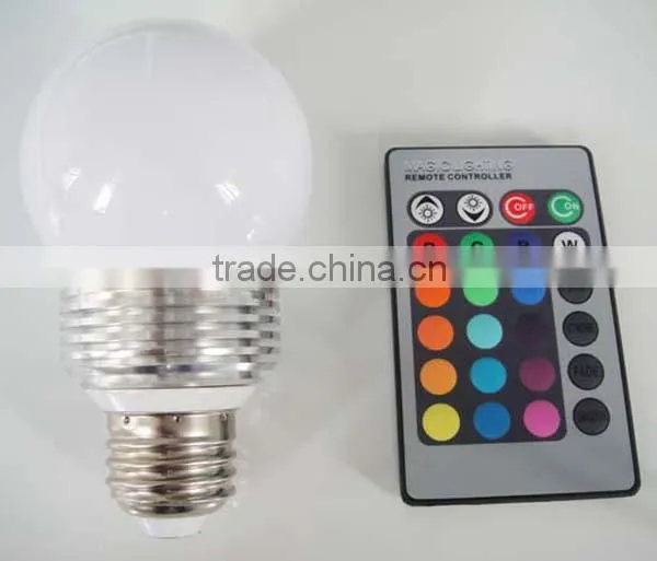2016 E27/E26/B22 base RGB Led Bulb Light 5W RGB LED bulb light